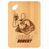 Planche bambou gravée personnalisée homme idée cadeau Fête des Pères apéro 30×20 prénom cuisine plateau fromage anniversaire noel papa papi 