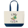 Sac de shopping bleu Snow c'est la Vie