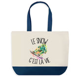 Sac de shopping bleu Snow c'est la Vie