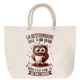 Sac Fête des Mères Mamie Famille Idée Cadeau anniversaire Noël Travail Boulot Métier Départ Retraite Collègue Femme cabas shopping plage