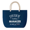 Sac de plage Bleu anse corde Certifié meilleur Manager