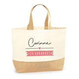 Sac Jute Fête des Mères Fêtes des Pères Mamie Papi Famille Idée Cadeau anniversaire Noël Travail Boulot Métier Départ Retraite Collègue Femme Homme