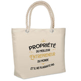 Sac Fête des Pères Papi Famille Idée Cadeau anniversaire Noël Travail Boulot Métier Départ Retraite Collègue Homme cabas shopping plage