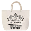 Sac Fête des Mères Mamie Famille Idée Cadeau anniversaire Noël Travail Boulot Métier Départ Retraite Collègue Femme cabas shopping plage