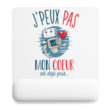 Tapis de souris ergonomique avec repose-poignet, accessoire bureau pour femme et homme, fête des pères, cadeau pas cher, idée cadeau fête des mères, secret santa, départ à la retraite, télétravail et gaming