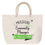 Sac Fête des Mères Mamie Famille Idée Cadeau anniversaire Noël Travail Boulot Métier Départ Retraite Collègue Femme cabas shopping plage