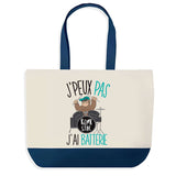 Sac de shopping bleu J'peux pas Batterie Musique