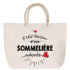 Sac Fête des Mères Mamie Famille Idée Cadeau anniversaire Noël Travail Boulot Métier Départ Retraite Collègue Femme cabas shopping plage
