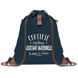Sac à dos Bleu avec pochette Certifié meilleur Assistant Sociale