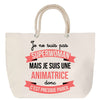 Sac Fête des Mères Mamie Famille Idée Cadeau anniversaire Noël Travail Boulot Métier Départ Retraite Collègue Femme cabas shopping plage