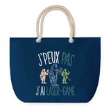 Sac de plage Bleu anse corde J'peux Pas Laser-Game