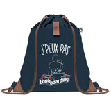 sac a dos bleu coton recycle avec pochette idee cadeau originale pour collegue ami prof ou membre de la famille cadeau mixte noel anniversaire secret santa ou depart au travail sac leger pratique et ecologique design breton moderne