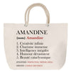 Sac Fête des Mères Mamie Famille Idée Cadeau anniversaire Noël Travail Boulot Métier Départ Retraite Collègue Femme cabas shopping plage