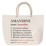 Sac Fête des Mères Mamie Famille Idée Cadeau anniversaire Noël Travail Boulot Métier Départ Retraite Collègue Femme cabas shopping plage