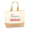 Sac Jute Fête des Mères Fêtes des Pères Mamie Papi Famille Idée Cadeau anniversaire Noël Travail Boulot Métier Départ Retraite Collègue Femme Homme