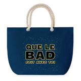 Sac de plage Bleu anse corde Force Bad soit avec toi