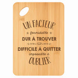 Planche bambou gravée personnalisée homme idée cadeau Fête des Pères apéro 30×20 prénom cuisine plateau fromage anniversaire noel papa papi 