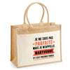Sac Fête des Mères Mamie Famille Idée Cadeau anniversaire Noël Travail Boulot Métier Départ Retraite Collègue Femme cabas shopping plage