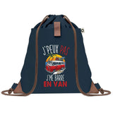 sac a dos bleu coton recycle avec pochette idee cadeau originale pour collegue ami prof ou membre de la famille cadeau mixte noel anniversaire secret santa ou depart au travail sac leger pratique et ecologique design breton moderne