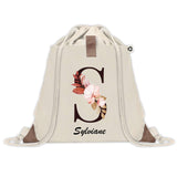 Sac à dos avec pochette Sylviane Lettre Fleur