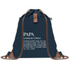 Sac à Dos Bleu avec Pochette Papa Définition