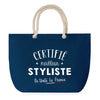 Sac de plage Bleu anse corde Certifié meilleur Styliste