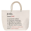 Sac Fête des Mères Mamie Famille Idée Cadeau anniversaire Noël Travail Boulot Métier Départ Retraite Collègue Femme cabas shopping plage