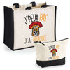 Cabas homme ou femme sac plage ou shopping tote bag pochette trousse Idée cadeau original pour anniversaire Noël travail départ retraite collègue famille fete des mères fetes des pères papa maman mamie papi