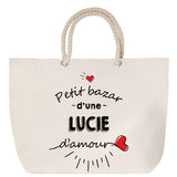 Sac Fête des Mères Mamie Famille Idée Cadeau anniversaire Noël Travail Boulot Métier Départ Retraite Collègue Femme cabas shopping plage