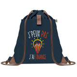 sac a dos bleu coton recycle avec pochette idee cadeau originale pour collegue ami prof ou membre de la famille cadeau mixte noel anniversaire secret santa ou depart au travail sac leger pratique et ecologique design breton moderne