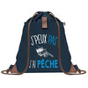 sac a dos bleu coton recycle avec pochette idee cadeau originale pour collegue ami prof ou membre de la famille cadeau mixte noel anniversaire secret santa ou depart au travail sac leger pratique et ecologique design breton moderne