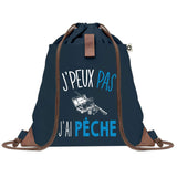 sac a dos bleu coton recycle avec pochette idee cadeau originale pour collegue ami prof ou membre de la famille cadeau mixte noel anniversaire secret santa ou depart au travail sac leger pratique et ecologique design breton moderne