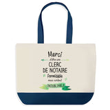 Sac de shopping bleu Merci Clerc de Notaire Inoubliable Femme