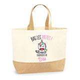 Sac Jute Fête des Mères Fêtes des Pères Mamie Papi Famille Idée Cadeau anniversaire Noël Travail Boulot Métier Départ Retraite Collègue Femme Homme