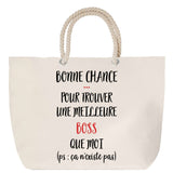 Sac Fête des Mères Mamie Famille Idée Cadeau anniversaire Noël Travail Boulot Métier Départ Retraite Collègue Femme cabas shopping plage
