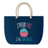 Sac de plage Bleu anse corde J'peux Pas Cupcakes