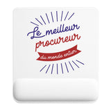 Tapis de souris ergonomique avec repose-poignet, accessoire bureau pour femme et homme, fête des pères, cadeau pas cher, idée cadeau fête des mères, secret santa, départ à la retraite, télétravail et gaming