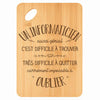Planche bambou gravée personnalisée homme idée cadeau Fête des Pères apéro 30×20 prénom cuisine plateau fromage anniversaire noel papa papi 