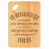 Planche bambou gravée personnalisée homme idée cadeau Fête des Pères apéro 30×20 prénom cuisine plateau fromage anniversaire noel papa papi 
