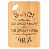 Planche bambou gravée personnalisée homme idée cadeau Fête des Pères apéro 30×20 prénom cuisine plateau fromage anniversaire noel papa papi 