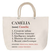 Sac Fête des Mères Mamie Famille Idée Cadeau anniversaire Noël Travail Boulot Métier Départ Retraite Collègue Femme cabas shopping plage