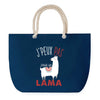 Sac de plage Bleu anse corde J'peux Pas Lama