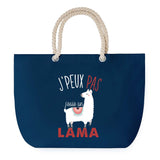Sac de plage Bleu anse corde J'peux Pas Lama
