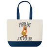 Sac de shopping bleu J'peux pas Roller