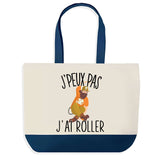 Sac de shopping bleu J'peux pas Roller