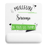 Tapis de souris ergonomique avec repose-poignet, accessoire bureau pour femme et homme, fête des pères, cadeau pas cher, idée cadeau fête des mères, secret santa, départ à la retraite, télétravail et gaming