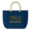 Sac de plage Bleu anse corde Moto soit avec toi