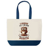 Sac de shopping bleu Mamoune Chouette Grain