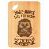 Planche bambou gravée personnalisée femme idée cadeau Fête des Mères apéro 30×20 prénom cuisine plateau fromage anniversaire noel maman mamie