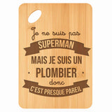 Planche bambou gravée personnalisée homme idée cadeau Fête des Pères apéro 30×20 prénom cuisine plateau fromage anniversaire noel papa papi 